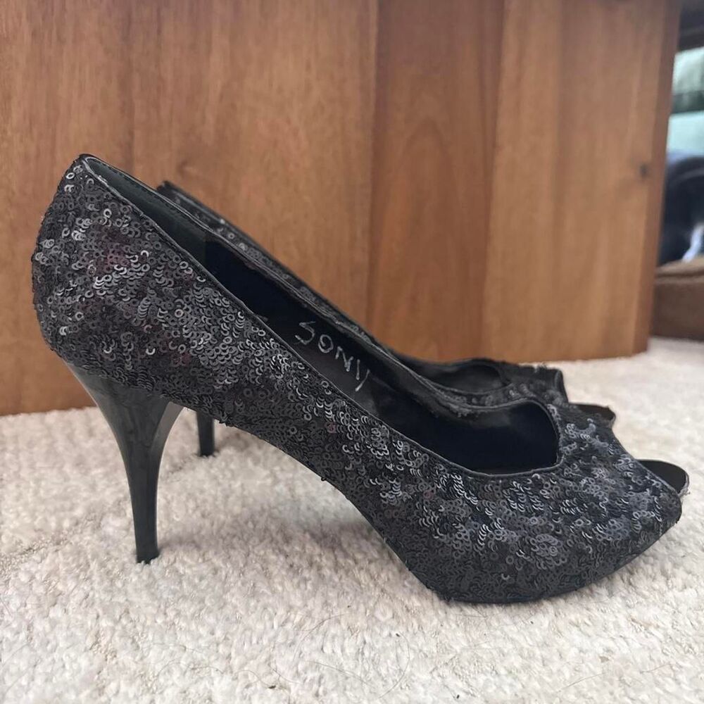 Nine West Women's Black Sequin heels